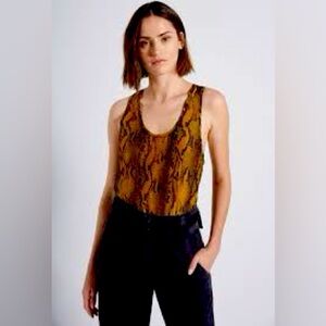NWOT The Bermuda Tank In Bronze Brown Python Size 1 by Current Elliott
